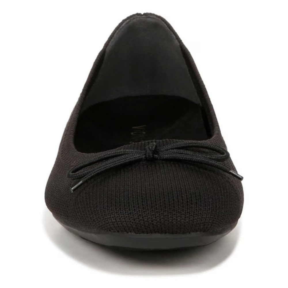 Vionic Klara Knit Ballet Flat 9.5 Black Square Toe Bow Slip-On Balletcore Office - Picture 8 of 16